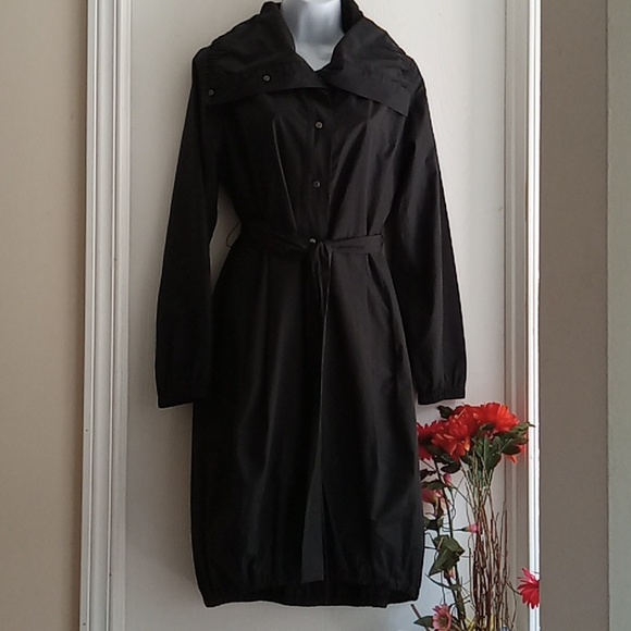 Eileen Fisher | Black Bubble Trench Coat ⭐️ Host Pick⭐️x 2 - Picture 6 of 14